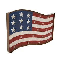 Glitzhome® Patriotic Marquee LED Flag Sign Wall Décor