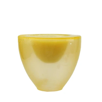 5.25" Glass Votive Candle Holder with Wax Candle