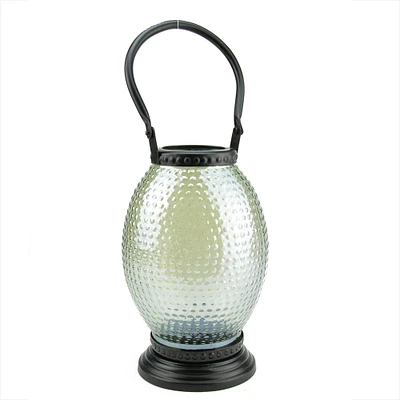 Hammered Luster Hobnail Glass Tea Light Candle Holder Lantern