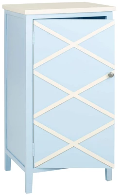 Cary Cabinet in Light Blue & White