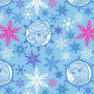 Disney® Frozen Sisters Papercut Badges Toss Quilting Cotton Fabric