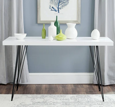 Wolcott Console Table in White & Black