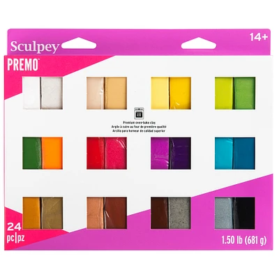 6 Packs: 24 ct. (144 total) Premo! Sculpey® Colour Sampler