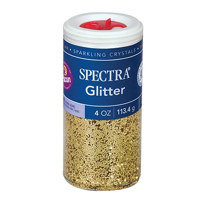 Pacon® Spectra® 4 oz Gold Glitter Sparkling Crystals, Pack of 6