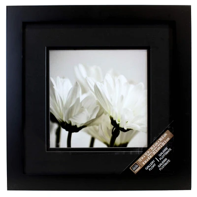 Black Square Gallery Wall Frame with Black Double Mat by Studio Décor