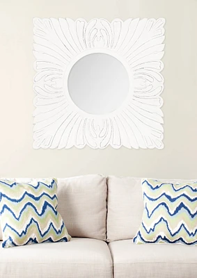 Acanthus Mirror in Antique White