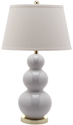 Three Gourd Table Lamp in White