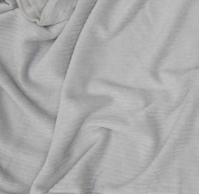 Plush Chenille Gray Fleece Fabric
