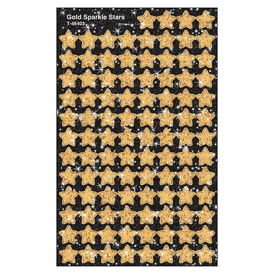 Trend Enterprises® superShapes 7/16" Gold Sparkle Stars Stickers, 12 Pack Bundle