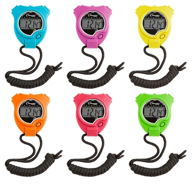 Neon Colors Stop Watch, Set of 6