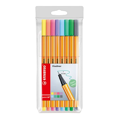 10 Packs: 8 ct. (80 total) Stabilo® Point 88 Pastel Pen Set