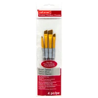 Brown Taklon Angular Brushes By Craft Smart®