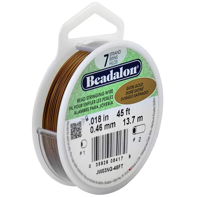 Beadalon® 7 Strand Satin Gold Bead Stringing Wire