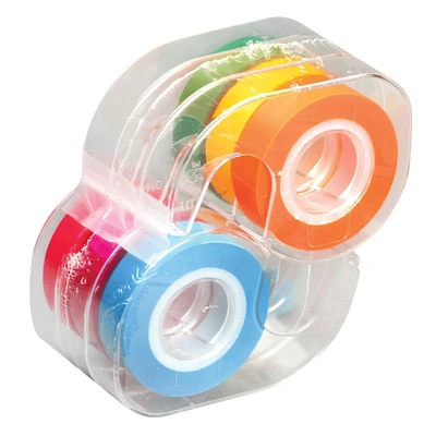 12 Packs: 6 ct. (72 total) Lee Fluorescent Colors Removable Highlighter Tape