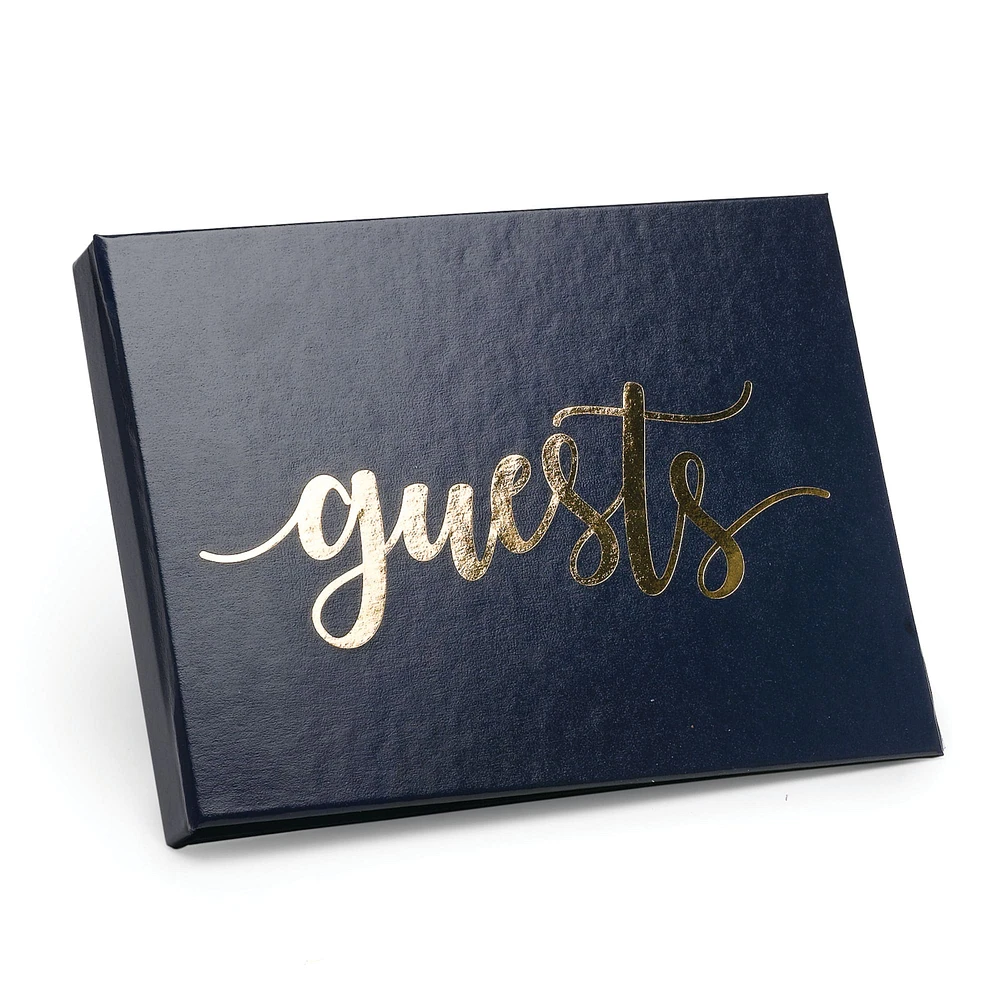 Hortense B. Hewitt Co. Foil Guest Book, Navy/Gold