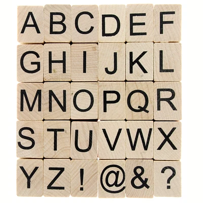 6 Pack: Upper Case Alphabet Wood Stamp Kit by Recollections™