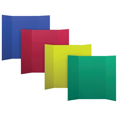 Assorted Primary Colors Flipside Corrugated Project Boards, 36" x 48", Box of 24