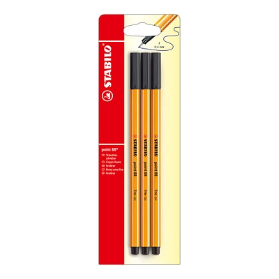 Stabilo® Point 88 Black Pens, 3ct.
