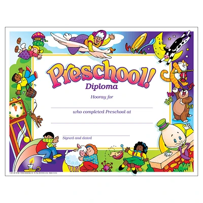 Trend Enterprises® 8.5" x 11" Preschool! Diploma, 6 Pack Bundle