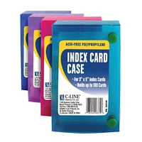 3 Packs: 24 ct. (72 total) Assorted C-Line® 3" x 5" Index Card Cases