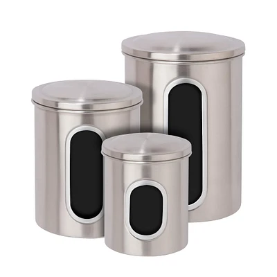 8 Pack: Honey Can Do Stainless Steel Storage Canister Set