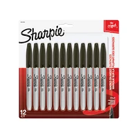 Sharpie® Fine Point Permanent Markers, Black 12 Pack