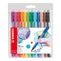 Stabilo® PointMax 12 Color Writing Felt Pen Wallet Set