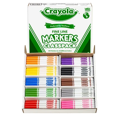 Crayola® Classpack® Fine Line Markers, Pack of 200