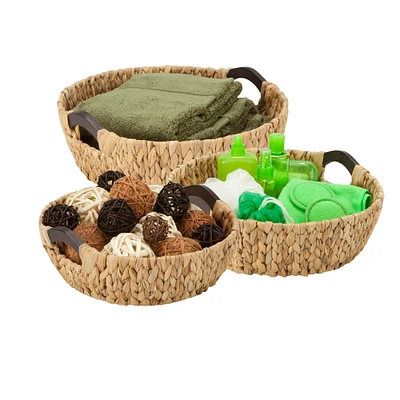 Honey Can Do Natural Round Nesting Baskets, 3 Pieces