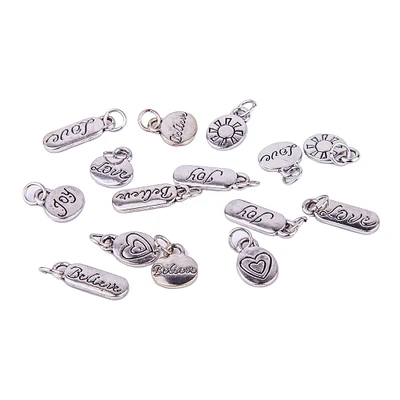 Charmalong™ Rhodium Words Charms by Bead Landing™