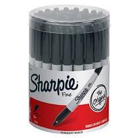 Sharpie® Fine Point Permanent Marker, Black, 36 Piece Canister