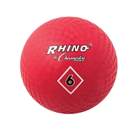 6" Red Playground Ball, Pack of 4