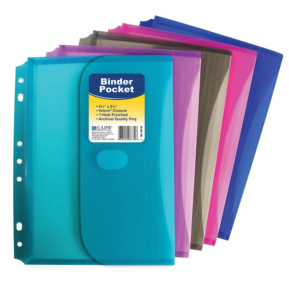 Mini-Size Binder Pocket, 18 Count