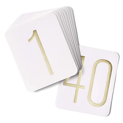Hortense B. Hewitt Co. Table Numbers, Gold