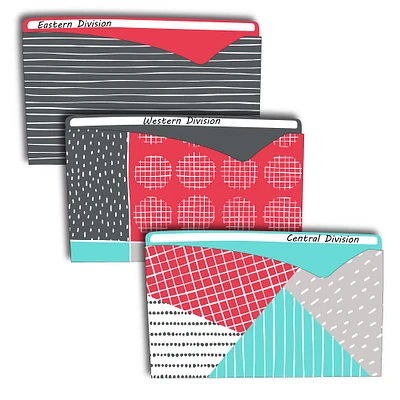 C-Line® Assorted Playful Pops Write-On File Jackets, Pack of 6