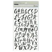 Black Hand Script Alphabet Stickers by Recollections™