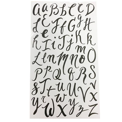 Black Hand Script Alphabet Stickers by Recollections™