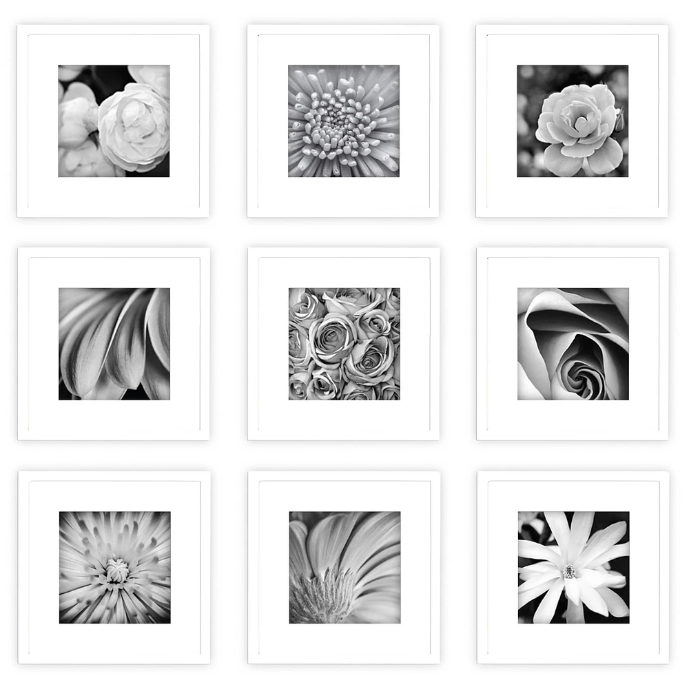 Gallery Perfect™ 9-Piece Frame Kit, White