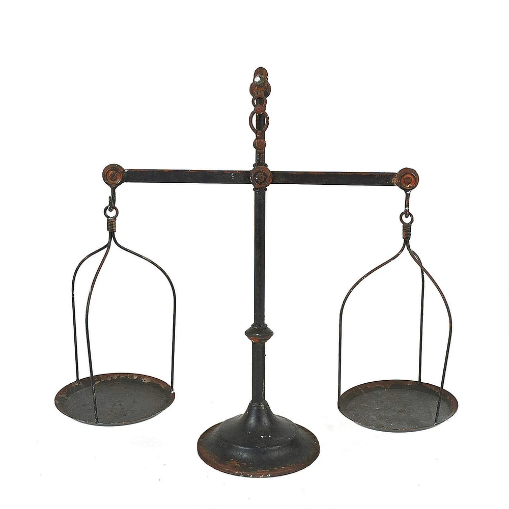 Decorative Metal Scale with Bird Finial