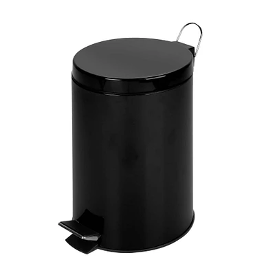 6 Pack: Honey Can Do 12L Matte Black Stainless Steel Step Trash Can