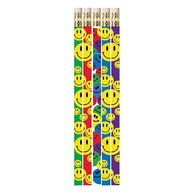 Happy Face Assorted Motivational Pencils, 12 Dozen
