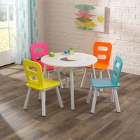 KidKraft Highlighter Round Storage Table & 4 Chair Set