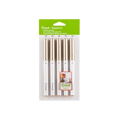 6 Packs: 5 ct. (30 total) Cricut Explore® Multi Pen Set, Gold