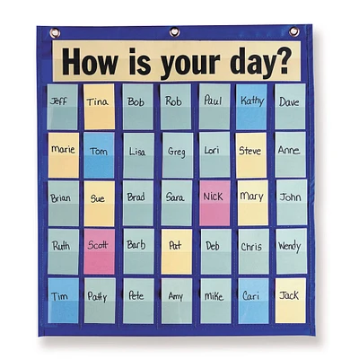 Behavioral Pocket Chart With 180 Blank Name Cards