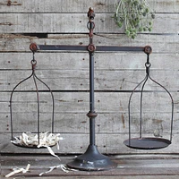 Decorative Metal Scale with Bird Finial