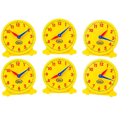Didax 5" Student Clocks, Set of 6