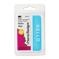 Charles Leonard Blue Hello Self-Adhesive Name Badges, 12 Pack Bundle