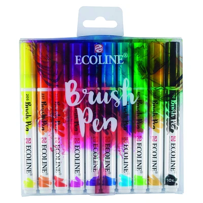 Ecoline® Liquid Watercolor Brush Pen 10 Color Set