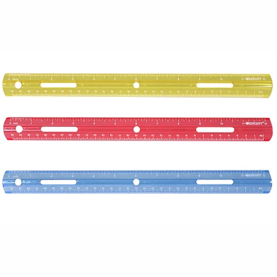 Westcott® Assorted Plastic Ruler, Pack of 36