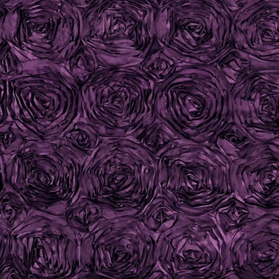 Plum Rosette Satin